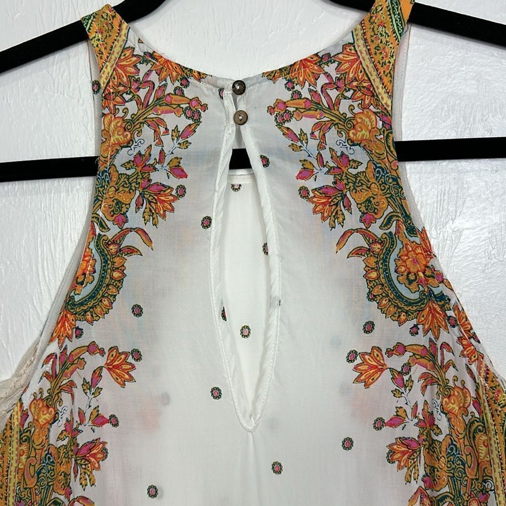 Free People Intimately Darjeeling Printed Mini Slip Dress In Ivory Combo Size XS - Picture 6 of 11